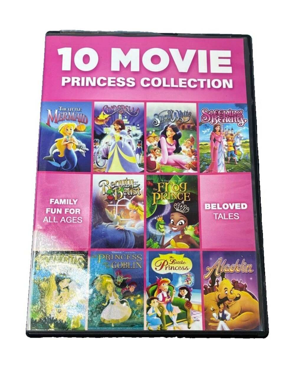 10 Movie Princess Collection 2-DVD Fairy Tale Animation Family Movie